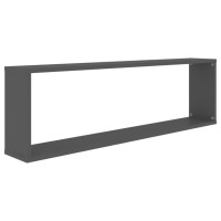 vidaXL Wall Cube Shelves 2 pcs Gray 39.4