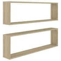 vidaXL Wall Cube Shelves 2 pcs Sonoma Oak 39.4