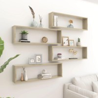 vidaXL Wall Cube Shelves 4 pcs Sonoma Oak 39.4