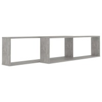 vidaXL Wall Cube Shelves 2 pcs Concrete Gray 39.4