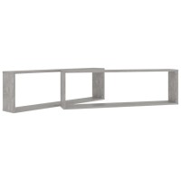 vidaXL Wall Cube Shelves 2 pcs Concrete Gray 39.4