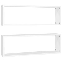 vidaXL Wall Cube Shelves 2 pcs White 31.5