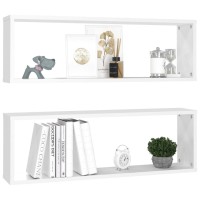 vidaXL Wall Cube Shelves 2 pcs White 31.5