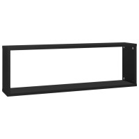 vidaXL Wall Cube Shelves 2 pcs Black 31.5