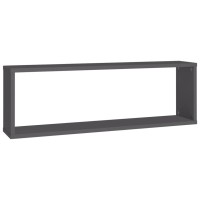 vidaXL Wall Cube Shelves 2 pcs Gray 31.5