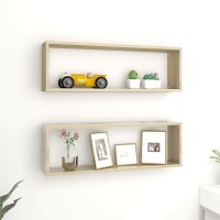 vidaXL Wall Cube Shelves 2 pcs Sonoma Oak 31.5