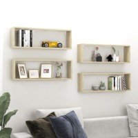 vidaXL Wall Cube Shelves 4 pcs Sonoma Oak 31.5