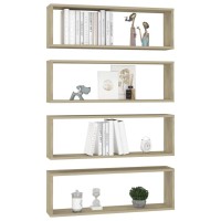 vidaXL Wall Cube Shelves 4 pcs Sonoma Oak 31.5