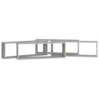 vidaXL Wall Cube Shelves 4 pcs Concrete Gray 31.5