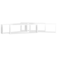 vidaXL Wall Cube Shelves 4 pcs High Gloss White 31.5