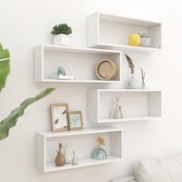 vidaXL Wall Cube Shelves 4 pcs White 23.6