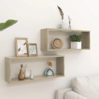 vidaXL Wall Cube Shelves 2 pcs Sonoma Oak 23.6