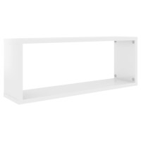 vidaXL Wall Cube Shelves 4 pcs High Gloss White 23.6