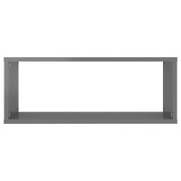 vidaXL Wall Cube Shelves 6 pcs High Gloss Gray 23.6