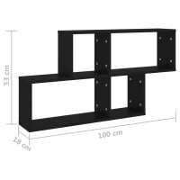 vidaXL Wall Shelf Black 39.4