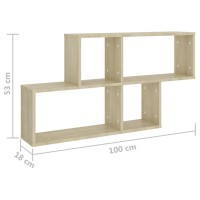 vidaXL Wall Shelf Sonoma Oak 39.4