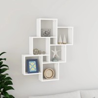 vidaXL Wall Cube Shelf White 30.7