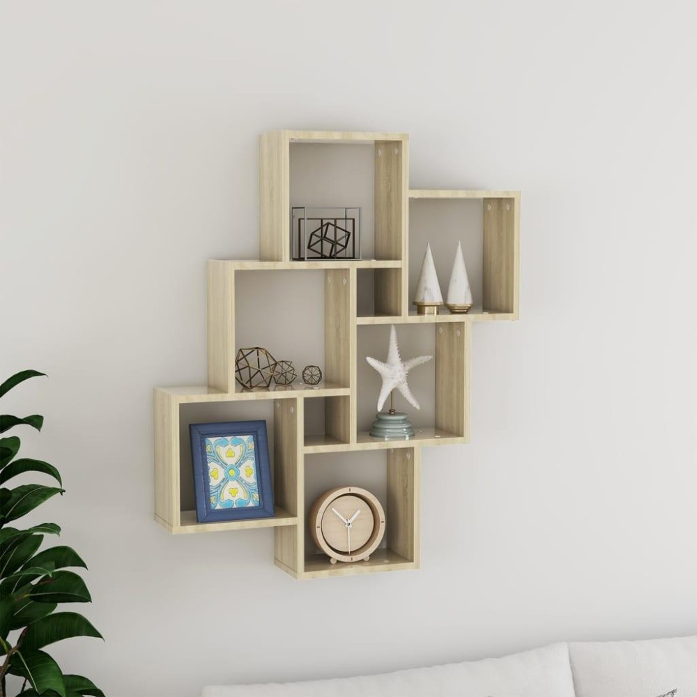 vidaXL Wall Cube Shelf Sonoma Oak 30.7