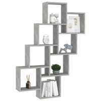 vidaXL Wall Cube Shelf Concrete Gray 35.4