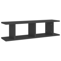 vidaXL Wall Shelves 2 pcs Gray 29.5