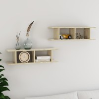 vidaXL Wall Shelves 2 pcs Sonoma Oak 29.5