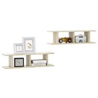 vidaXL Wall Shelves 2 pcs Sonoma Oak 29.5