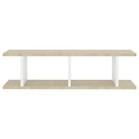 vidaXL Wall Shelves 2 pcs White and Sonoma Oak 29.5