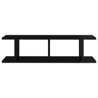 vidaXL Wall Shelves 2 pcs High Gloss Black 29.5