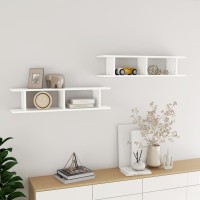 vidaXL Wall Shelves 2 pcs White 35.4