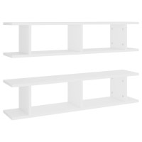 vidaXL Wall Shelves 2 pcs White 35.4