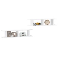 vidaXL Wall Shelves 2 pcs White 35.4