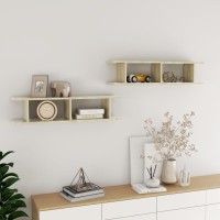 vidaXL Wall Shelves 2 pcs Sonoma Oak 35.4