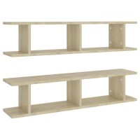 vidaXL Wall Shelves 2 pcs Sonoma Oak 35.4