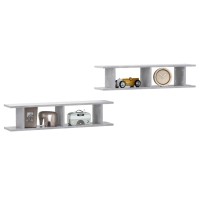 vidaXL Wall Shelves 2 pcs Concrete Gray 35.4