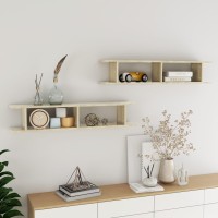 vidaXL Wall Shelves 2 pcs Sonoma Oak 41.3