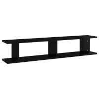 vidaXL Wall Shelves 2pcs High Gloss Black 41.3