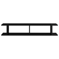 vidaXL Wall Shelves 2pcs High Gloss Black 41.3