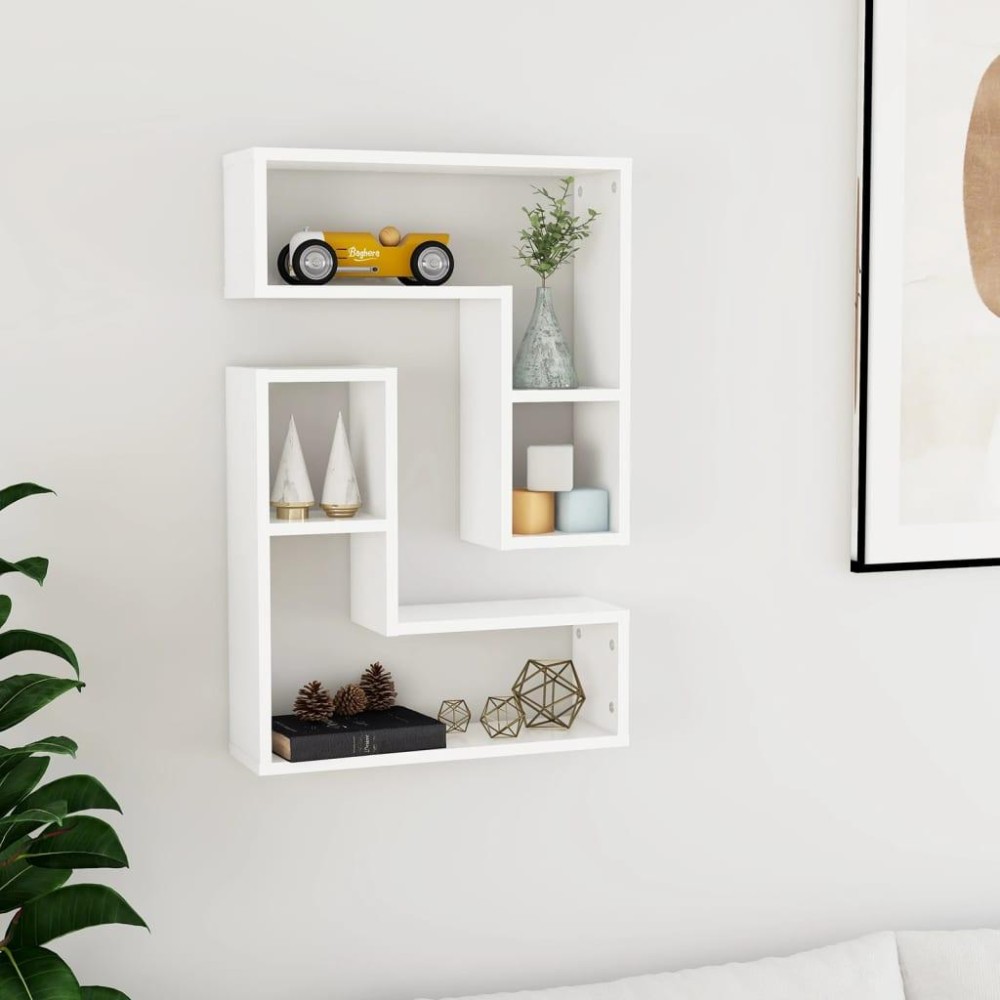 vidaXL Wall Shelves 2 pcs White 19.7