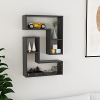 vidaXL Wall Shelves 2 pcs Gray 19.7