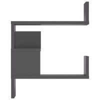 vidaXL Wall Corner Shelf Gray 15.7