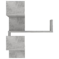 vidaXL Wall Corner Shelf Concrete Gray 15.7