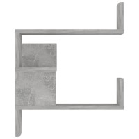 vidaXL Wall Corner Shelf Concrete Gray 15.7