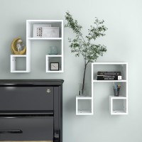 vidaXL Wall Shelves 2 pcs White 19.7