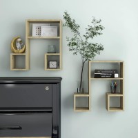 vidaXL Wall Shelves 2 pcs Sonoma Oak 19.7