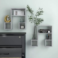 vidaXL Wall Shelves 2 pcs Concrete Gray 19.7