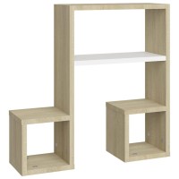 vidaXL Wall Shelves 2 pcs White and Sonoma Oak 19.7