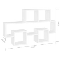 vidaXL Car-shaped Wall Shelf White 32.3