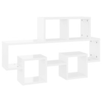 vidaXL Car-shaped Wall Shelf High Gloss White 32.3