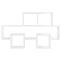 vidaXL Car-shaped Wall Shelf High Gloss White 32.3