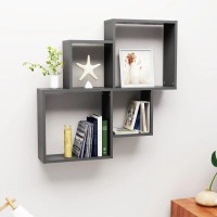 vidaXL Wall Cube Shelf Gray 31.5